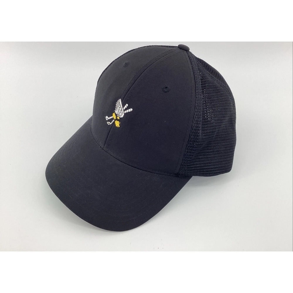 Winged Foot Hat Cap Fitted L/XL Black Embroidered  American Needle Golf